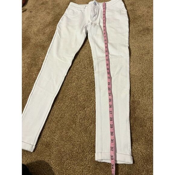 Shinestar Women’s Stretch Skinny Jeans Sz M With Back Pockets Zip - Picture 7 of 11